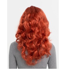 Kızıl Renk Kahküllü Dalgalı Uzun Parti Peruğu