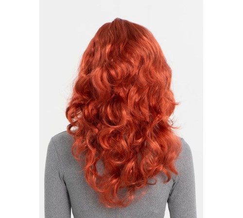 Kızıl Renk Kahküllü Dalgalı Uzun Parti Peruğu