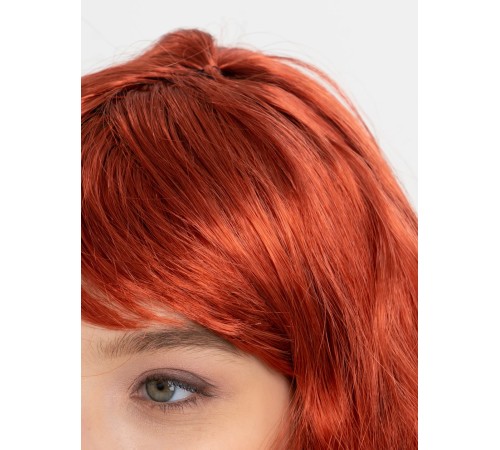 Kızıl Renk Kahküllü Dalgalı Uzun Parti Peruğu