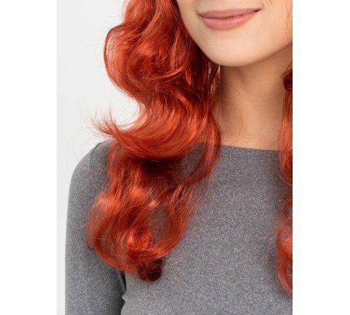 Kızıl Renk Kahküllü Dalgalı Uzun Parti Peruğu