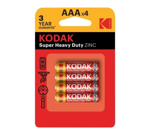Kodak Çinko Karbon Blister İnce Pil 4lü AAA Kodak Çinko Karbon Blister İnce Pil 4lü AAA