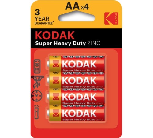 Kodak Çinko Karbon Blister Kalem Pil 4lü AA Kodak Çinko Karbon Blister Kalem Pil 4lü AA