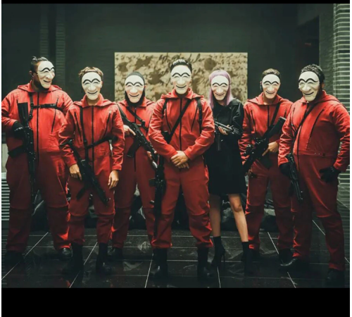 Koreli Hırsız Teatral Hahoe Maskesi - Para Heist Maskesi - Dali Maskesi Koreli Hırsız Teatral Hahoe Maskesi - Para Heist Maskesi - Dali Maskesi