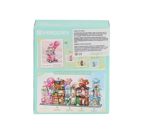 KP28012 Keeppley Candy Shop City Corner Blok Seti -Vagon life