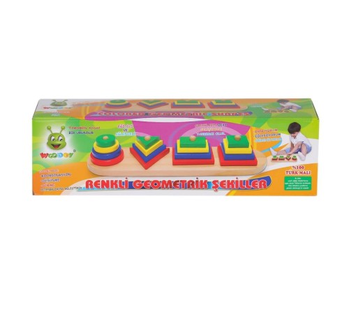 KR006 Woodoy Renkli Geometrik Şekiller -Karsan Oyuncak KR006 Woodoy Renkli Geometrik Şekiller -Karsan Oyuncak