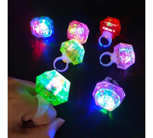 Kristal Tasarımlı Led Glow Işıklı 3 Modlu Mavi Yüzük 3.5 x 5 cm Kristal Tasarımlı Led Glow Işıklı 3 Modlu Mavi Yüzük 3.5 x 5 cm