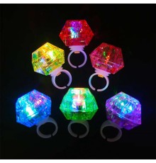 Kristal Tasarımlı Led Glow Işıklı 3 Modlu Pembe Yüzük 3.5 x 5 cm