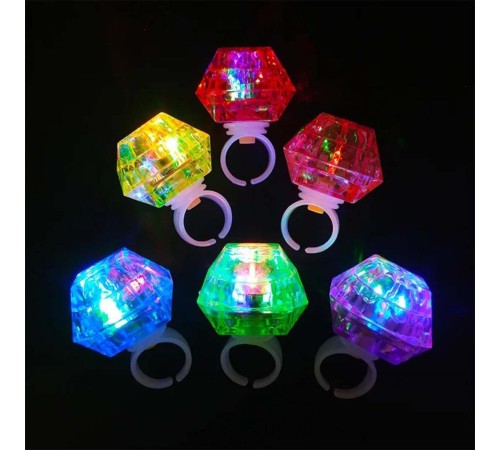 Kristal Tasarımlı Led Glow Işıklı 3 Modlu Pembe Yüzük 3.5 x 5 cm Kristal Tasarımlı Led Glow Işıklı 3 Modlu Pembe Yüzük 3.5 x 5 cm