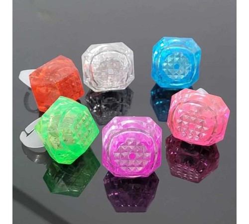 Kristal Tasarımlı Led Glow Işıklı 3 Modlu Pembe Yüzük 3.5 x 5 cm