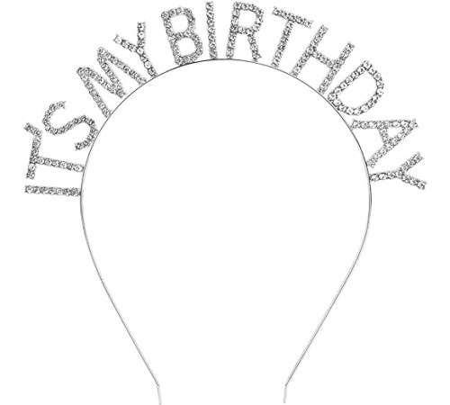 Kristal Taşlı Gümüş Renk İt's My Birthday Yazılı Doğum Günü Parti Tacı 14x16 cm Kristal Taşlı Gümüş Renk İt's My Birthday Yazılı Doğum Günü Parti Tacı 14x16 cm