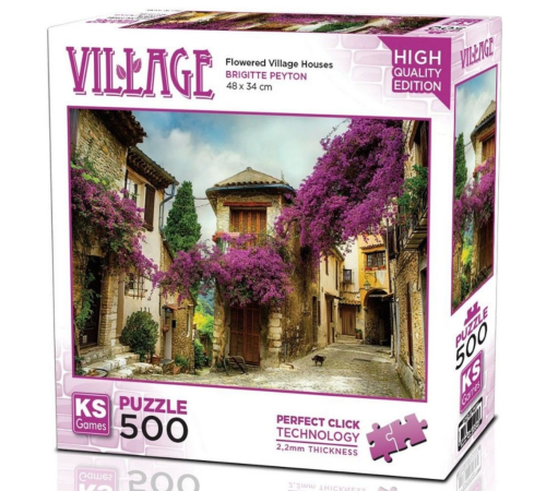 KS Games Flowered Village Houses Puzzle 500 Parça 20062 KS Games Flowered Village Houses Puzzle 500 Parça 20062