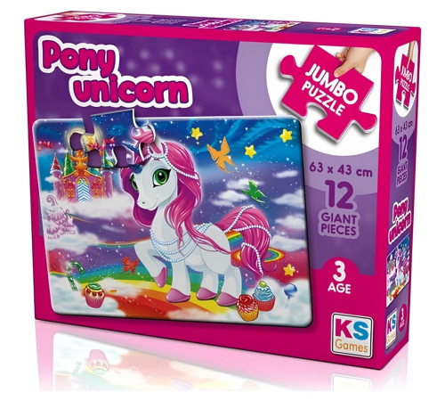 KS Games Pony Unicorn 12 Parça Jumbo Boy Puzzle KS Games Pony Unicorn 12 Parça Jumbo Boy Puzzle