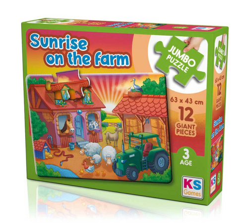 KS Games Sunrise On The Farm 12 Parça Puzzle KS Games Sunrise On The Farm 12 Parça Puzzle