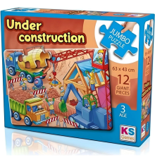 KS Games Under Construction Jumbo 12 Parça Puzzle