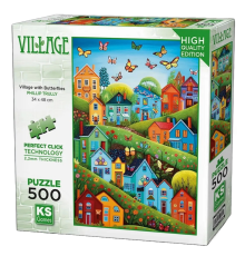 KS Games Village with Butterflies Puzzle 500 Parça 20079