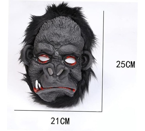 Lateks Goril Maskesi Maymun Maskesi Et Maskesi Orangutan Siyah Saçlı 4 No Lateks Goril Maskesi Maymun Maskesi Et Maskesi Orangutan Siyah Saçlı 4 No