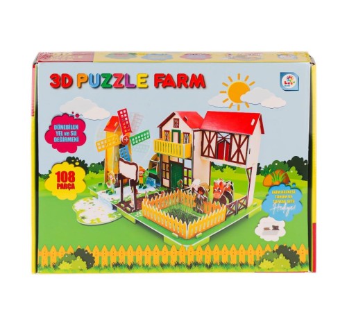 LC0115 3D Boyutlu Çiftlik Puzzle -Laçokids LC0115 3D Boyutlu Çiftlik Puzzle -Laçokids