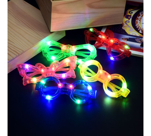 Led Işıklı Karışık 6 Model Yanar Söner Parti Gözlüğü 6 Adet