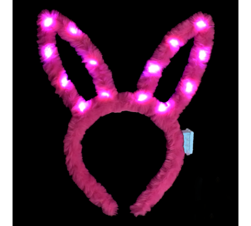 Led Işıklı Peluş Pofuduk Tavşan Kulak Tavşan Taç Şeker Pembesi 17X23 cm Led Işıklı Peluş Pofuduk Tavşan Kulak Tavşan Taç Şeker Pembesi 17X23 cm