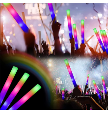Led Işıklı Rengarenk Sünger Parti Çubuk Işıklı Kauçuk Sopa 46 cm