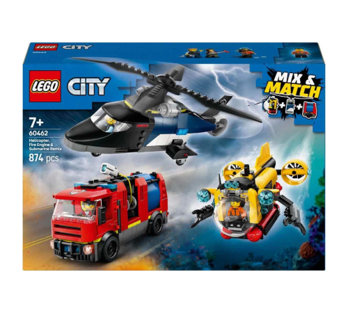 LEGO City Helikopter, İtfaiye Kamyonu ve Denizaltı Karışımı 60462