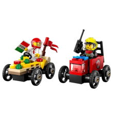 LEGO City Pizza Arabası İtfaiye Kamyonuna Karşı Yarış Arabası Paketi 60458