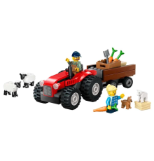LEGO City Römorklu Kırmızı Çiftlik Traktörü ve Koyun 60461