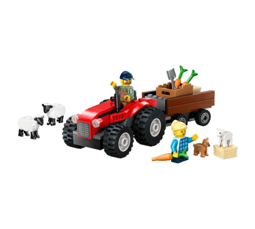 LEGO City Römorklu Kırmızı Çiftlik Traktörü ve Koyun 60461