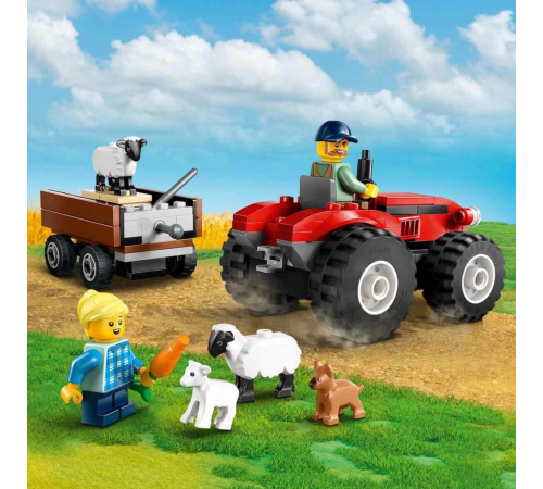 LEGO City Römorklu Kırmızı Çiftlik Traktörü ve Koyun 60461