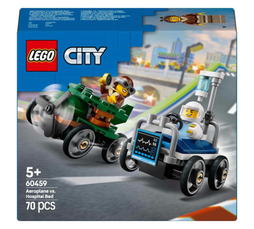 LEGO City Uçak, Hastane Yatağına Karşı Yarış Arabası Paketi 60459