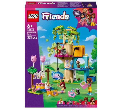 LEGO Friends Kedi Doğum Günü Partisi ve Ağaç Ev 42666 LEGO Friends Kedi Doğum Günü Partisi ve Ağaç Ev 42666