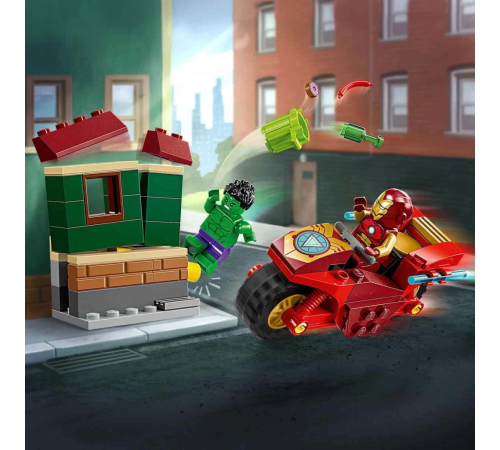 LEGO Marvel Motosikletli Iron Man ve Hulk 76287