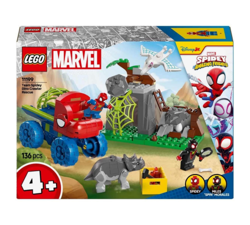 LEGO Marvel Spidey ve İnanılmaz Arkadaşları Spidey Ekibi Dinozor Kamyonlu Kurtarma 11199 LEGO Marvel Spidey ve İnanılmaz Arkadaşları Spidey Ekibi Dinozor Kamyonlu Kurtarma 11199