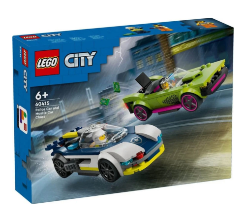 LEGO Police Car and Muscle Car Chase LEGO Police Car and Muscle Car Chase