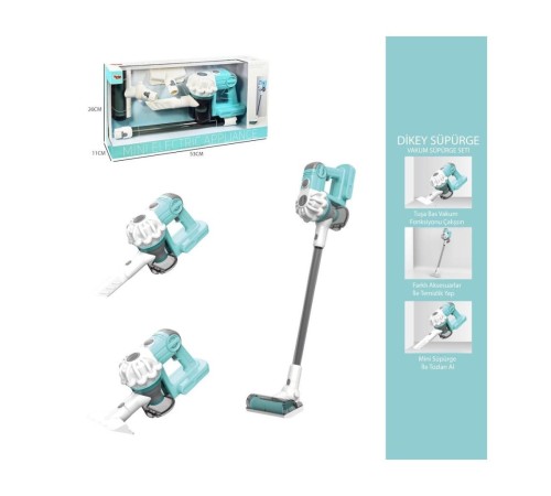 LS8803Q Vardem Dikey Elektrik Süpürgesi Ekranlı Kutu Yeşil-Gri 3 in1