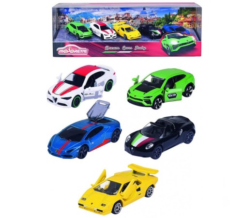 Majorette Dream Cars Italy 5'li Koleksiyon Paketi Majorette Dream Cars Italy 5'li Koleksiyon Paketi