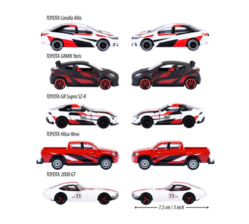 Majorette Toyota Racing 5'li Koleksiyon Paketi Majorette Toyota Racing 5'li Koleksiyon Paketi