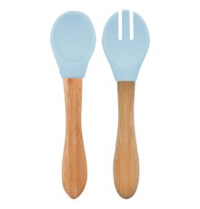 Mama Kaşığı ve Çatal Seti Mineral Blue