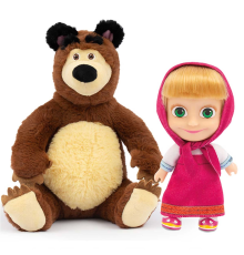 Masha ile Koca Ayı 20 Cm Peluş 12 Cm Bebek MHA21000