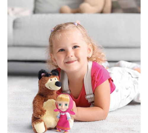 Masha ile Koca Ayı 20 Cm Peluş 12 Cm Bebek MHA21000 Masha ile Koca Ayı 20 Cm Peluş 12 Cm Bebek MHA21000