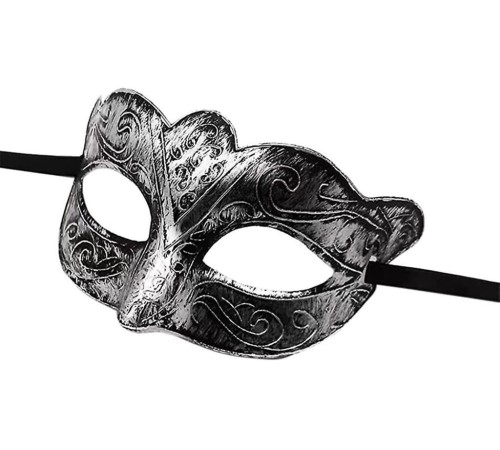 Maskeli Balo Antik Gri Gümüş Eskitilmiş Maske Balo Venedik Maskeli Balo Antik Gri Gümüş Eskitilmiş Maske Balo Venedik