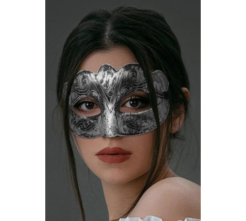 Maskeli Balo Antik Gri Gümüş Eskitilmiş Maske Balo Venedik Maskeli Balo Antik Gri Gümüş Eskitilmiş Maske Balo Venedik