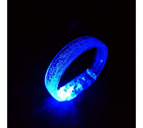 Mavi Led Işıklı Baskı Yapılabilen Pilli Bileklik Bilezik 1,5 cm Genişlik Mavi Led Işıklı Baskı Yapılabilen Pilli Bileklik Bilezik 1,5 cm Genişlik