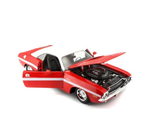 MAY 31263 1970 Dodge Challenger RT Coupe 1:24 Model Araba -Necotoys MAY 31263 1970 Dodge Challenger RT Coupe 1:24 Model Araba -Necotoys