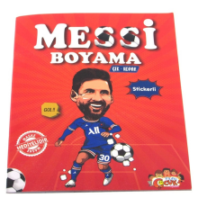 Messi Çıkartmalı Maskeli Boyama Kitabı