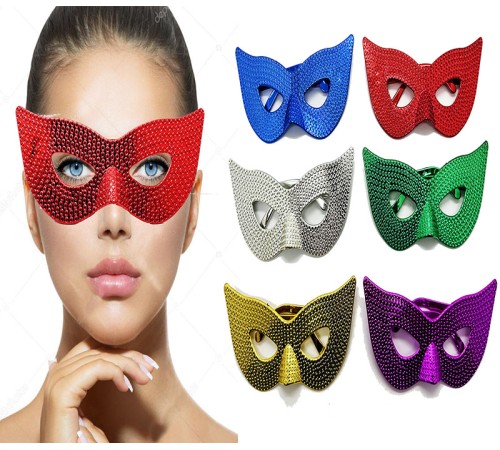 Metalize Ekstra Parlak Maske Model Parti Gözlüğü 6 Renk 6 Adet Metalize Ekstra Parlak Maske Model Parti Gözlüğü 6 Renk 6 Adet