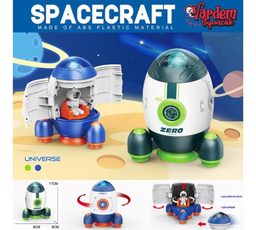 MG-D400-44 Sürtmeli Astronotlu Uzay Roketi MG-D400-44 Sürtmeli Astronotlu Uzay Roketi