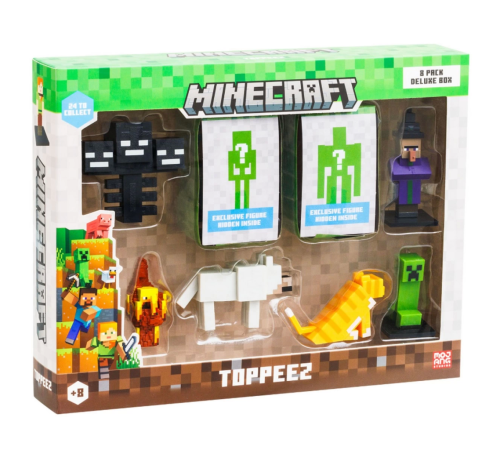 Minecraft 3D Figür Kalem Başlığı Toppeez 8'li Minecraft 3D Figür Kalem Başlığı Toppeez 8'li