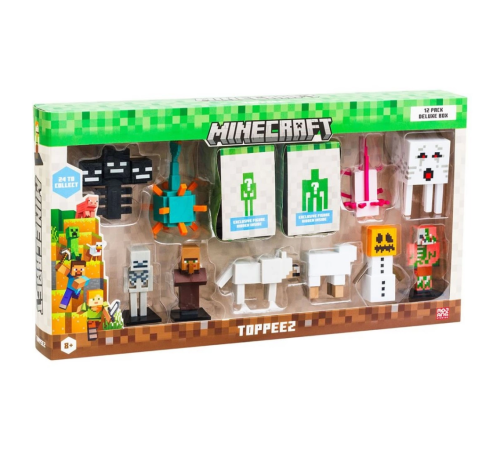 Minecraft 3D Figür Toppeez 12'li Delüks Set