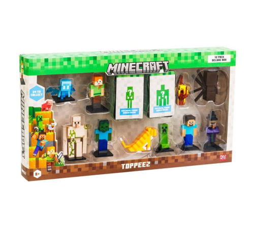 Minecraft 3D Figür Toppeez 12'li Delüks Set